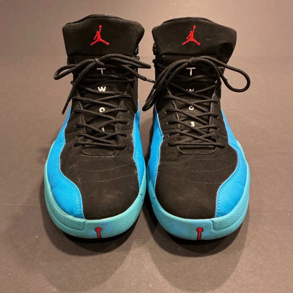 Nike Air Jordan 12 Retro Black Turbo Green Size 12 - Picture 2 of 16